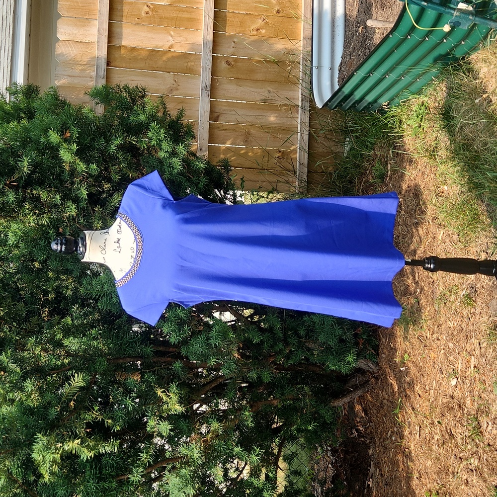 JESSICA SIMPSON ▪︎ Women's Royal Blue Cap Sleeve, Flared Dress, Size 8, EUC